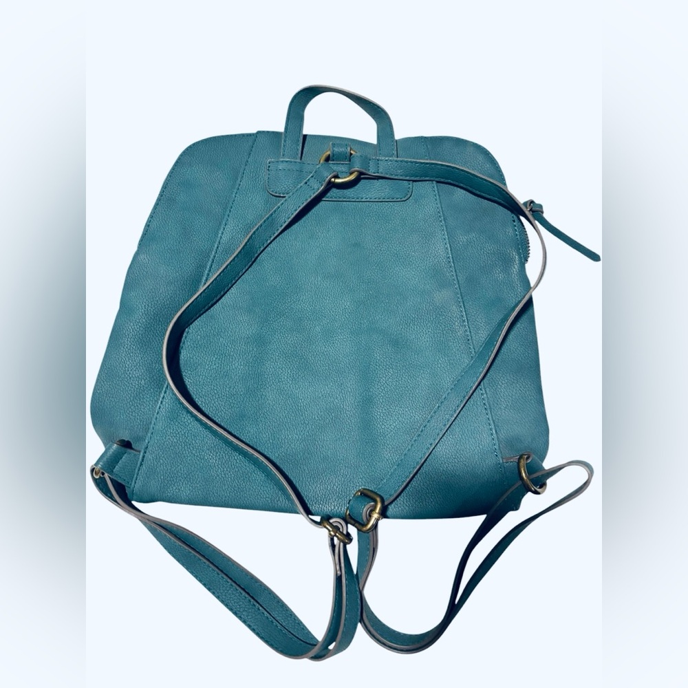 Sonoma Goods Turquoise/Green Faux Leather Backpack PurseDecorative Stitch - Picture 2 of 5